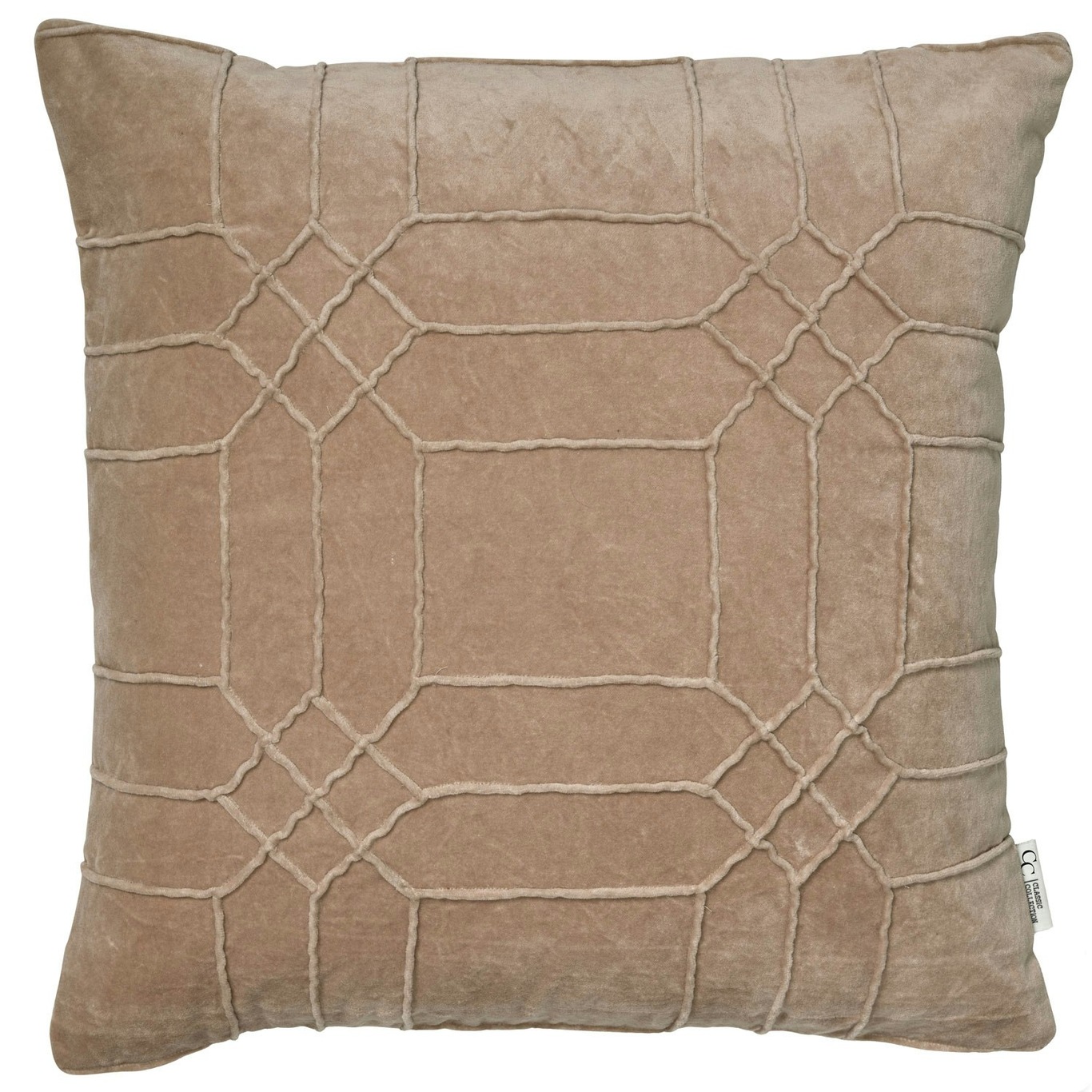 Delhi Cushion Cover 50x50 cm, Simple Taupe Brown