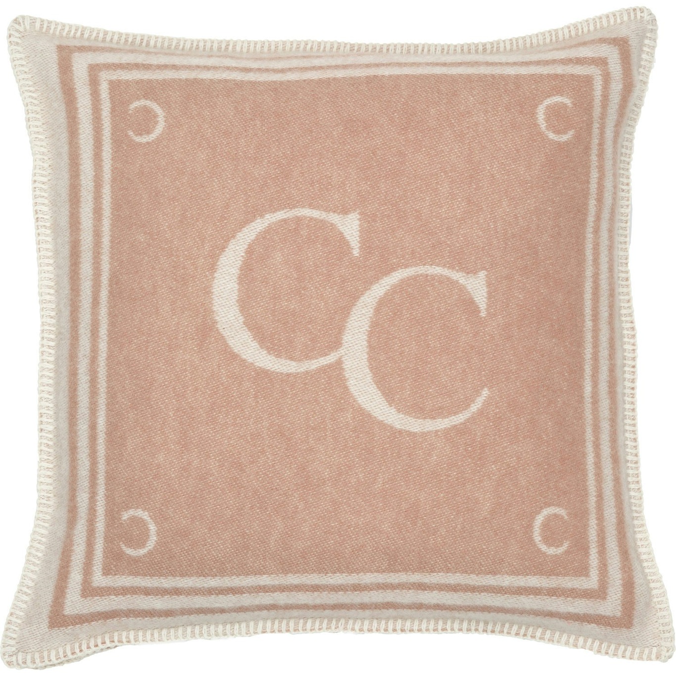 Monogram Cushion Cover 50x50 cm, Beige