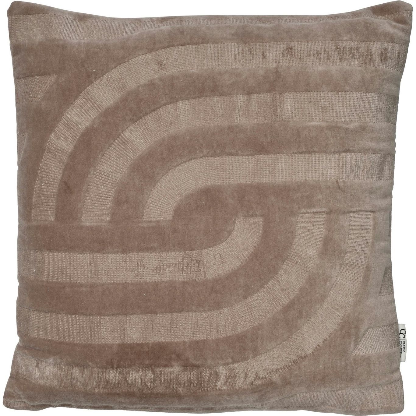 Wave Cushion Cover 50x50 cm, Taupe
