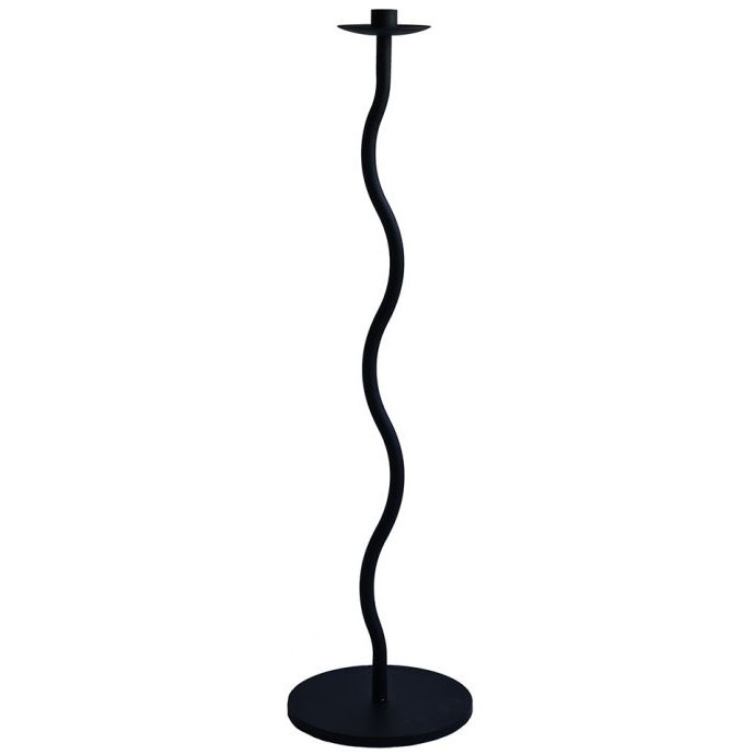 Curved Candle Holder 75 cm, Black