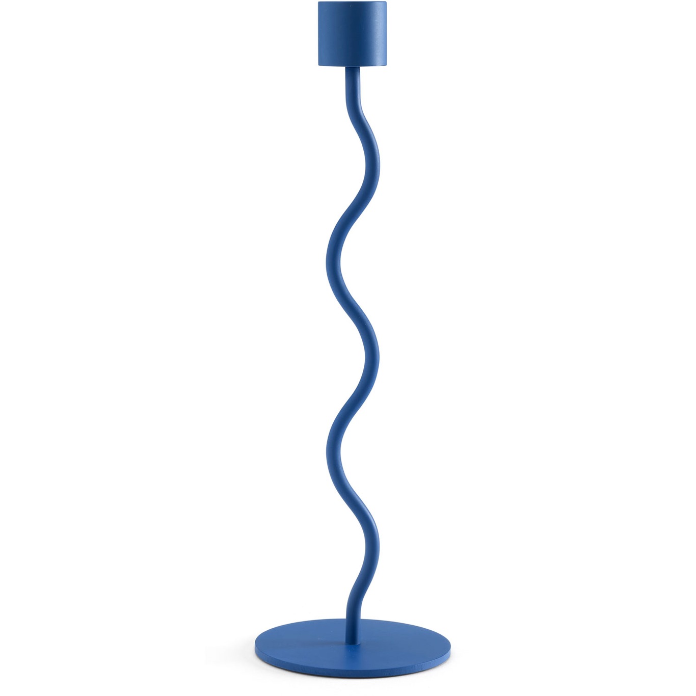 Curved Candle Holder 26 cm, Royal Blue