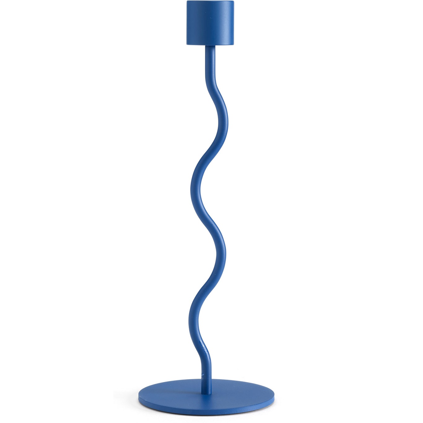 Curved Candle Holder 23 cm, Royal Blue