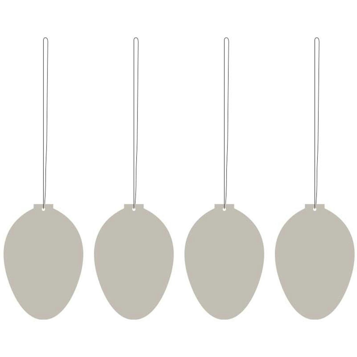 Egg Easter Decoration Stainless Steel 4-pack, Sand