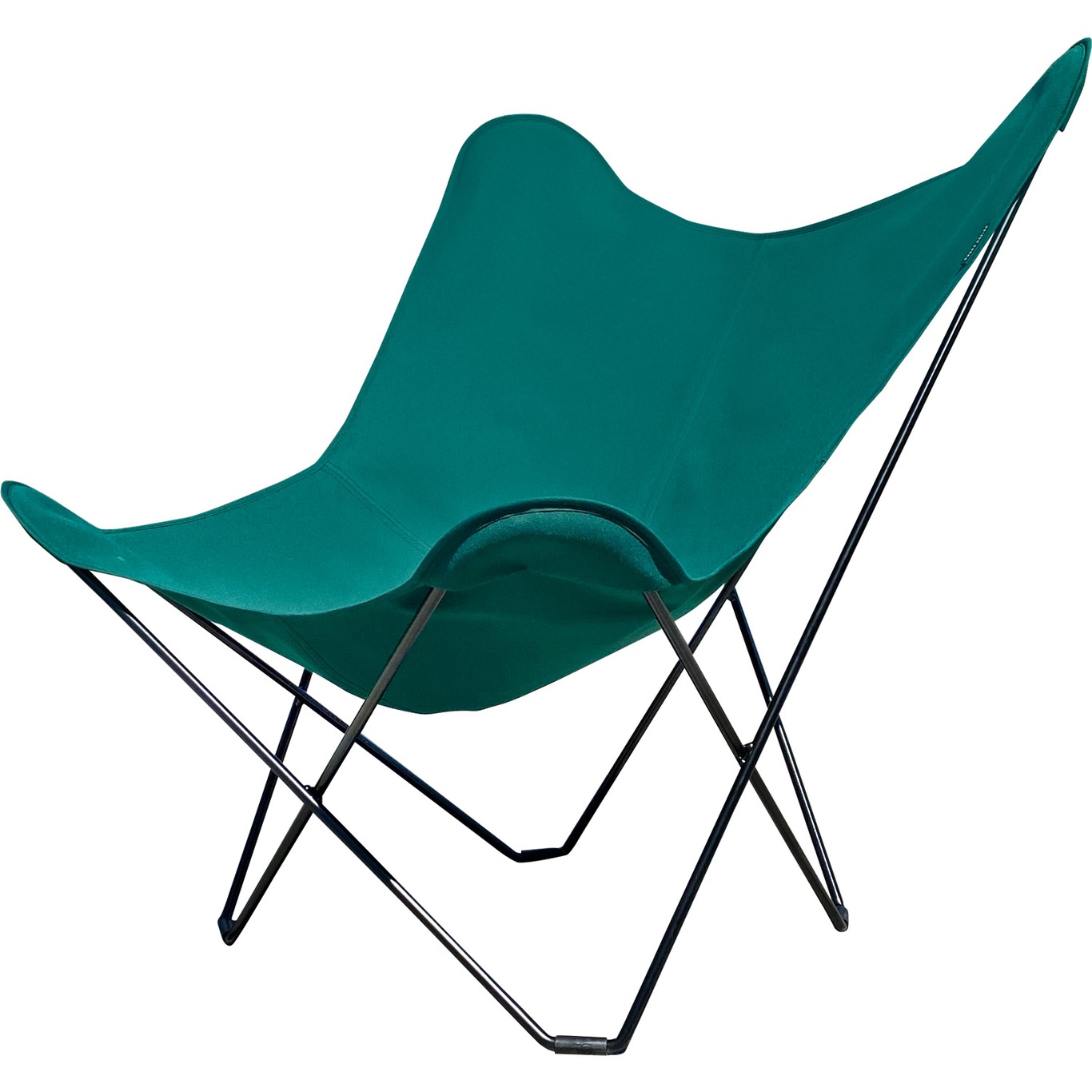 Sunshine Mariposa Lounge Chair, Forest Green / Black Steel