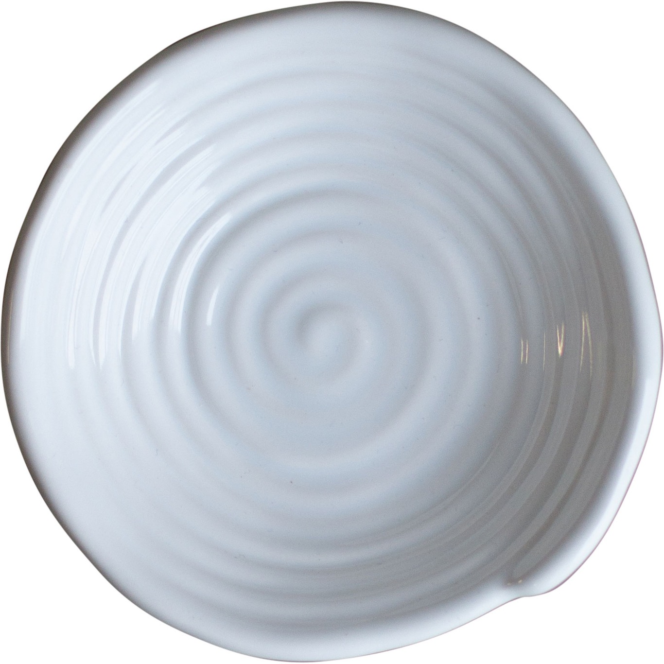 Curl Plate Small Ø12 cm, Shiny White