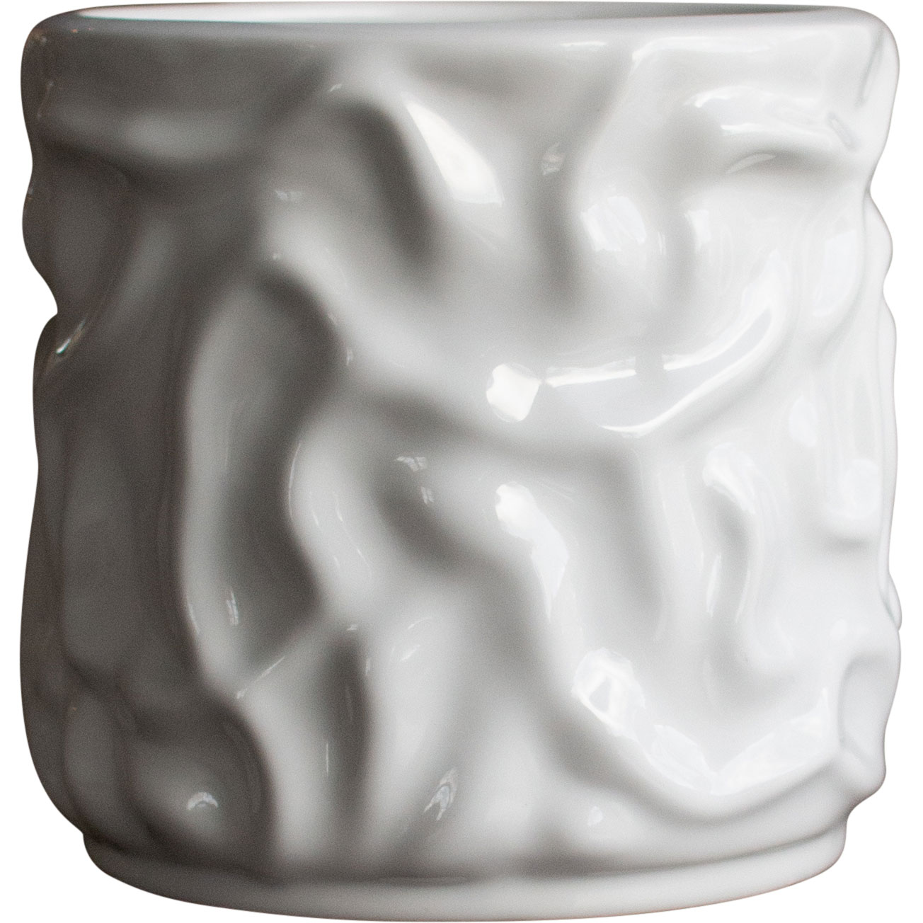 Swoon Pot Shiny White Ø15 cm, Shiny White