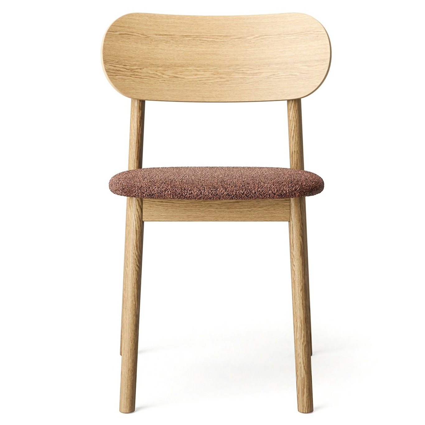 Elephant Chair, Natural Oak / Rust coloured Bouclé