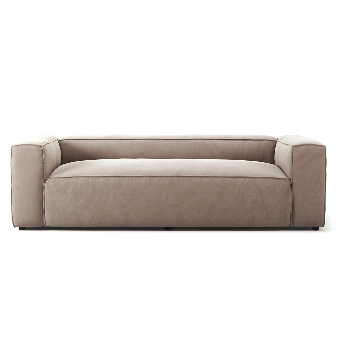 Grand 2-Seater Sofa Velvet, Dusk Beige