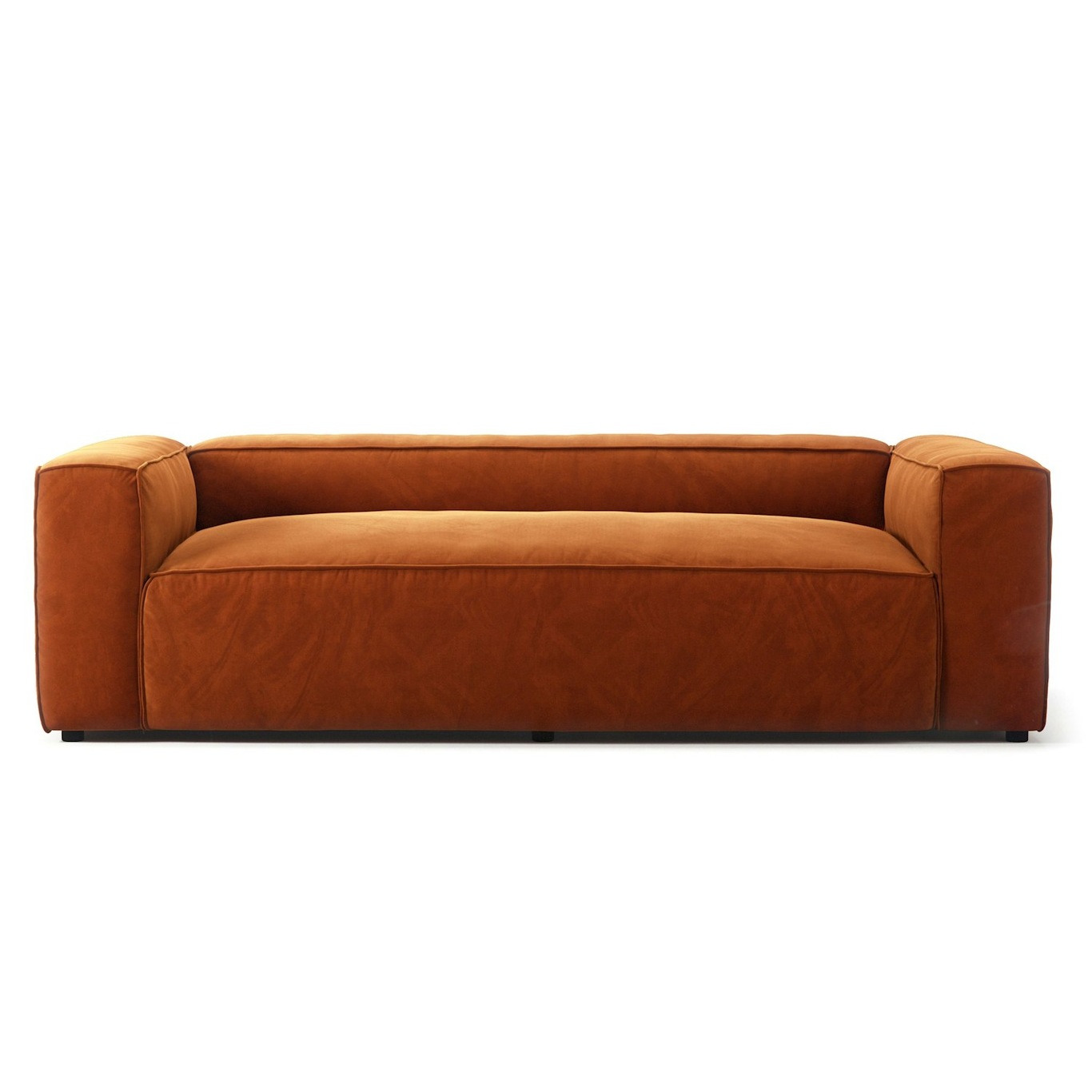 Grand 2-Seater Sofa Velvet, Copper Glow