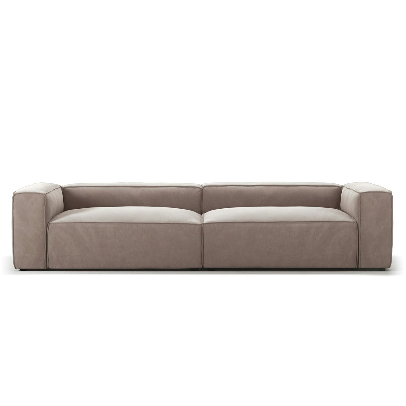 Grand 4-Seater Sofa Velvet, Dusk Beige
