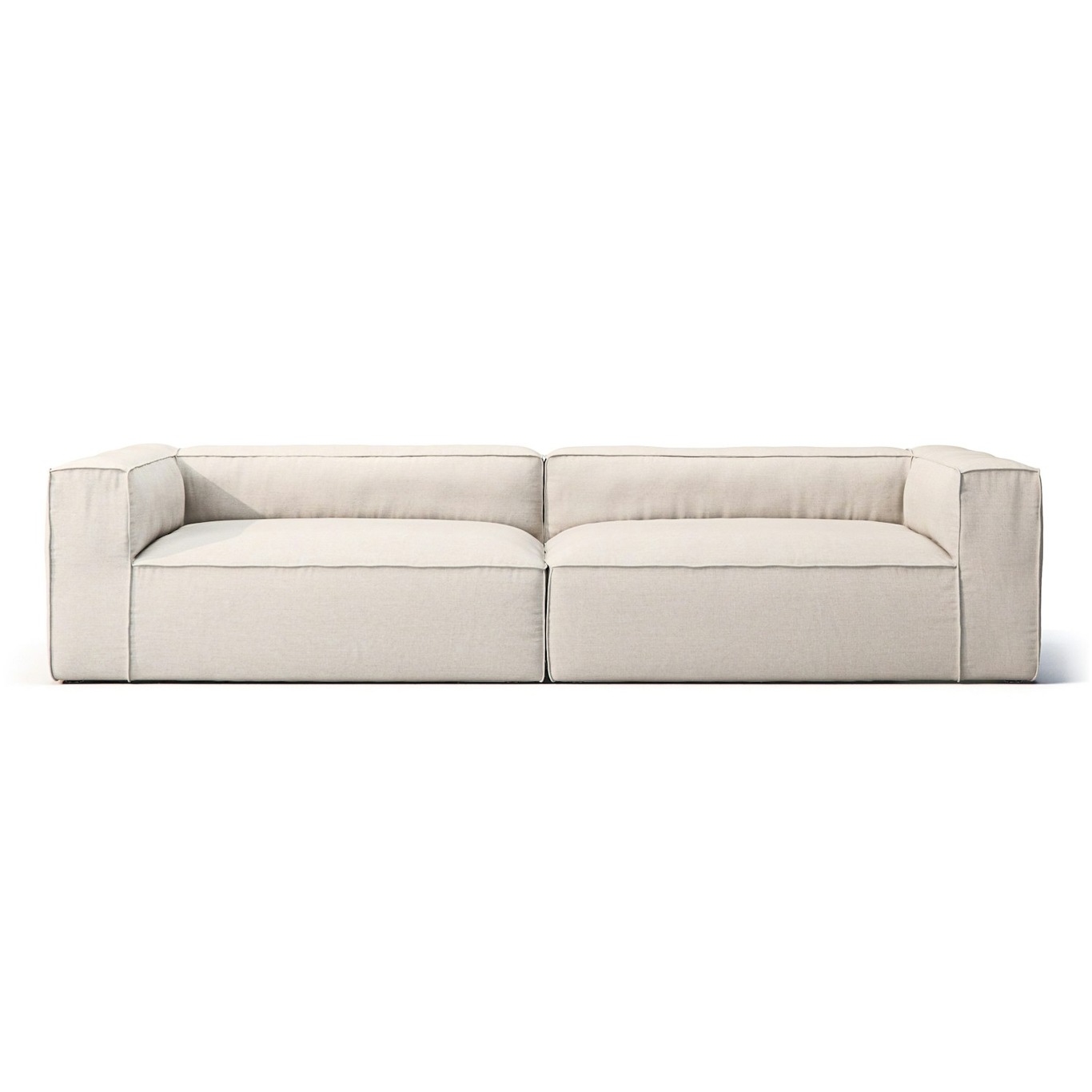 Grand Outdoor 4-seater Sofa, Linen Chalk