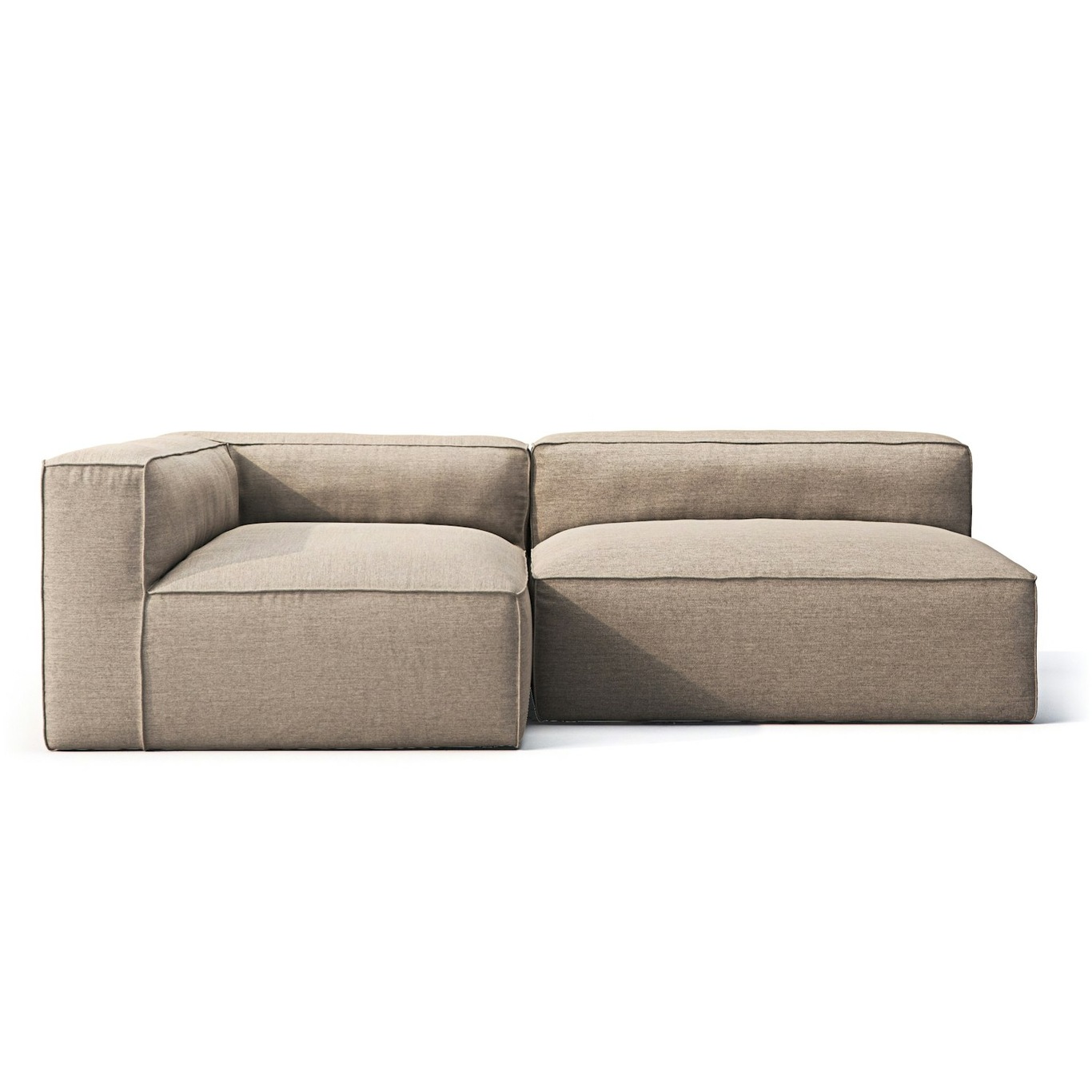 Grand Outdoor Lounge Sofa 2-Seater Left, Heather Grey