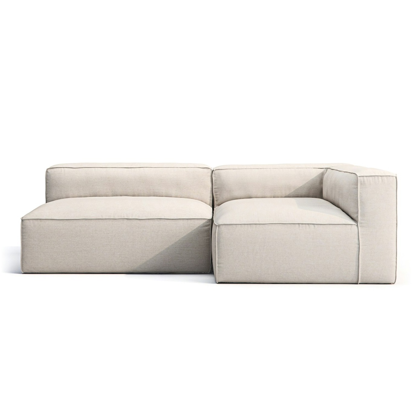 Grand Outdoor Lounge Sofa 2-Seater Right, Linen Chalk