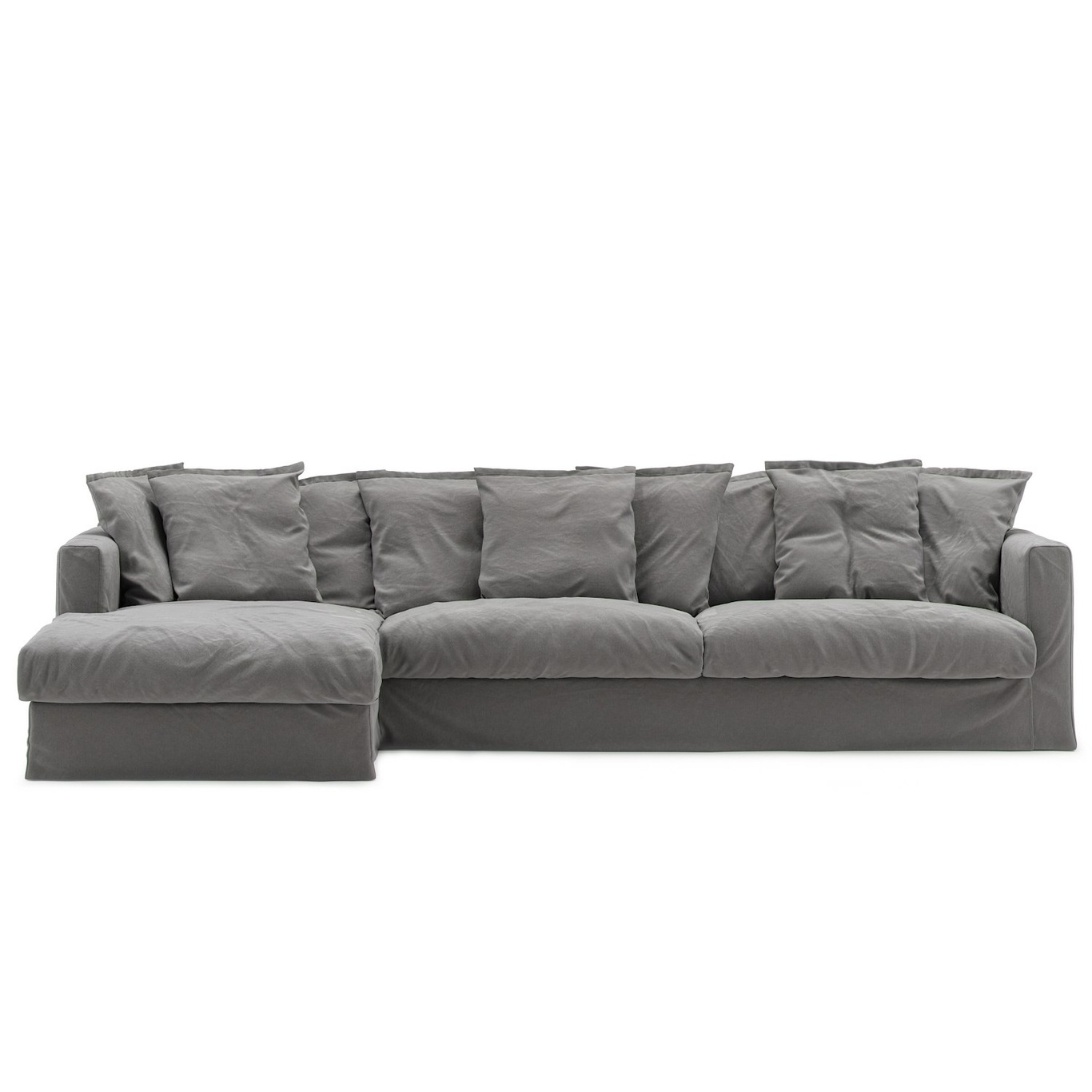Le Grand Air 3-Seater Sofa Cotton Divan Left, Grey