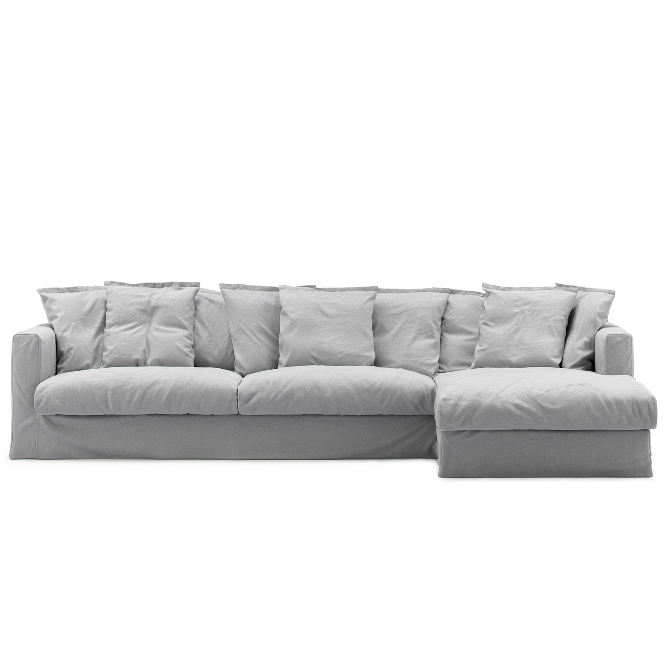 Le Grand Air Sofa 3-Seater Cotton Divan Right, Light Grey