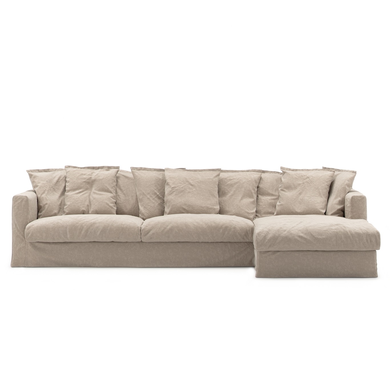 Le Grand Air 3 Seater Sofa Linen Divan Right, Savage Linen