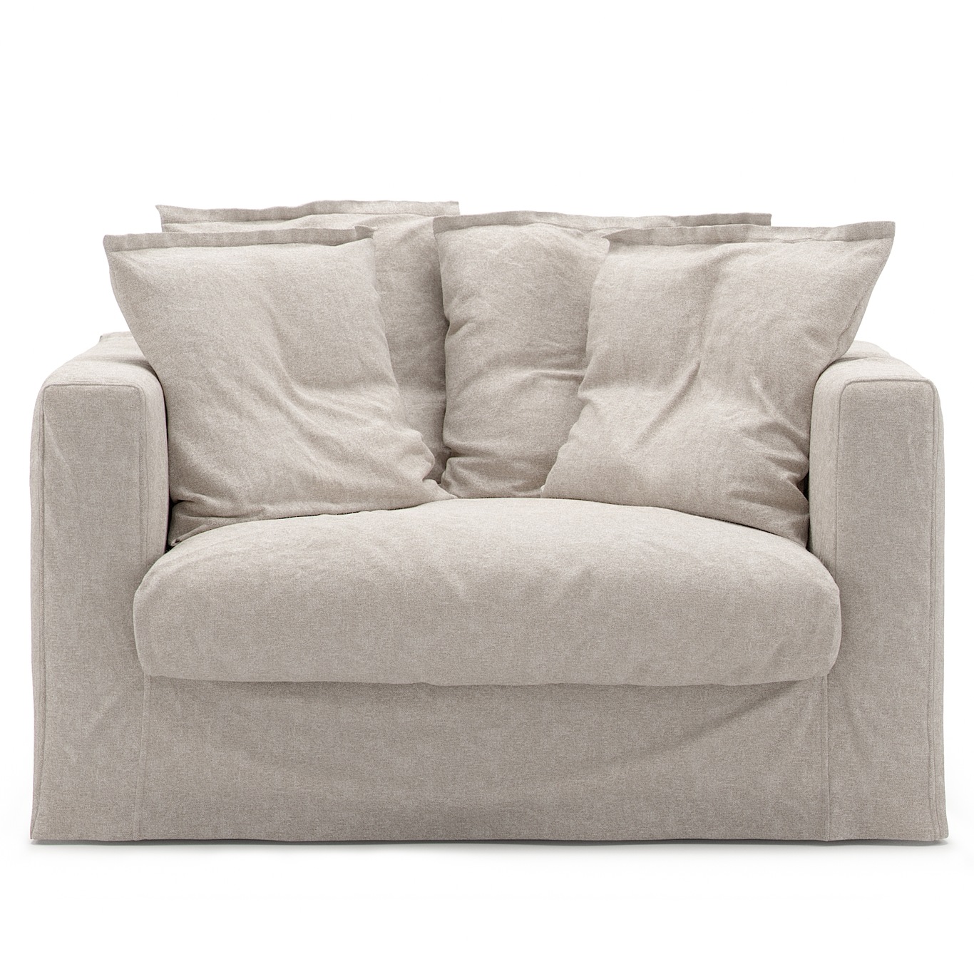 Le Grand Air Loveseat Armchair Linen, Natural Blonde
