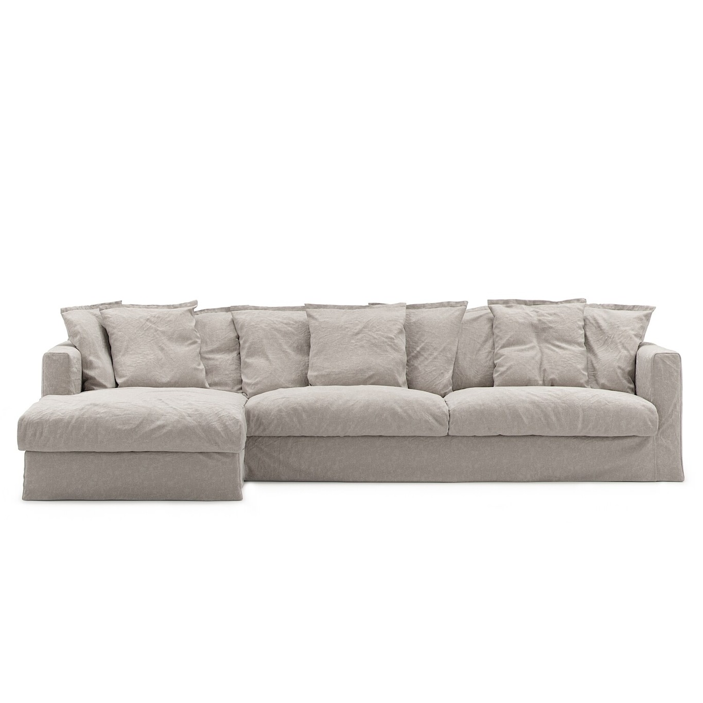 Le Grand Air 3-Seater Sofa Linen Divan Left, Future Grey