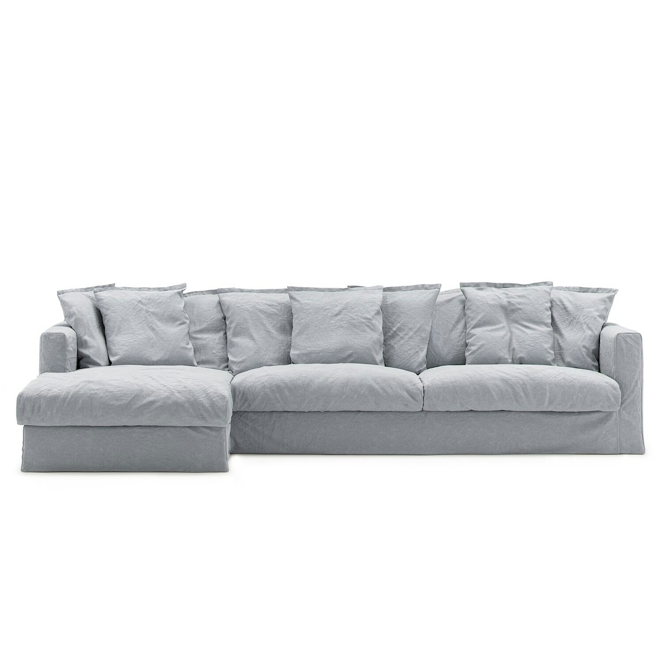 Le Grand Air 3-Seater Sofa Linen Divan Left, Nordic Sky