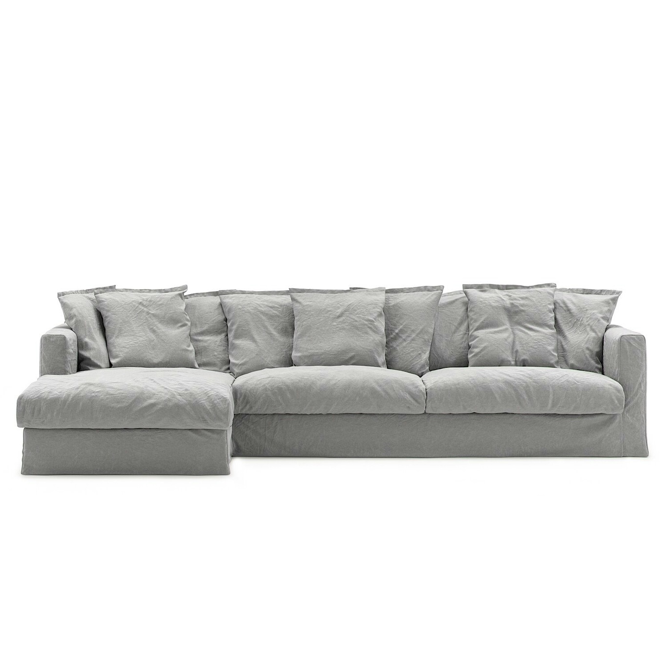 Le Grand Air 3-Seater Sofa Linen Divan Left, Foggy Morning