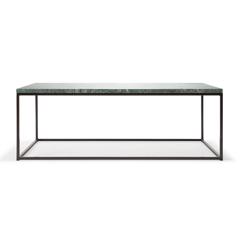 Marvelous Coffee Table 60x120 cm, Black / Green Marble