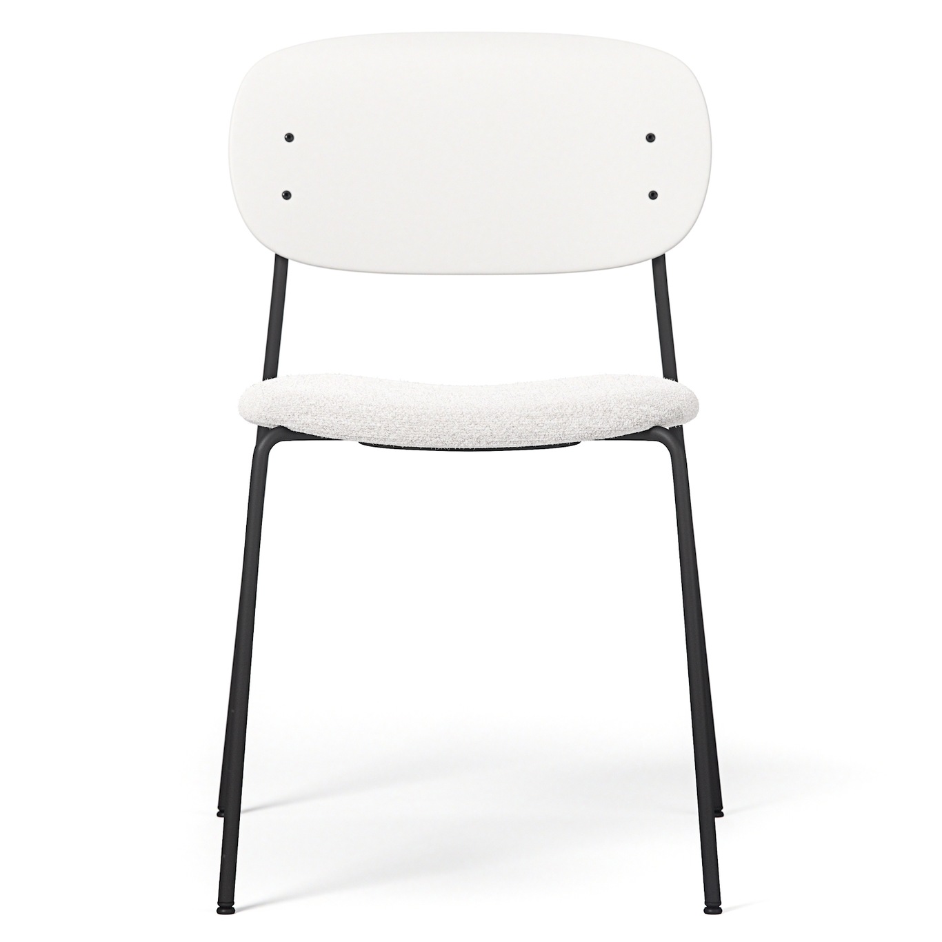 Note Chair, White / White Bouclé / Black