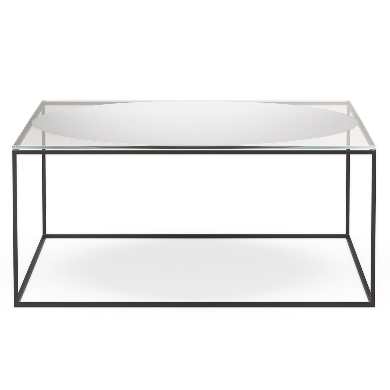 Observe Coffee Table 89x89 cm, Clear-glass / Mirror Glass
