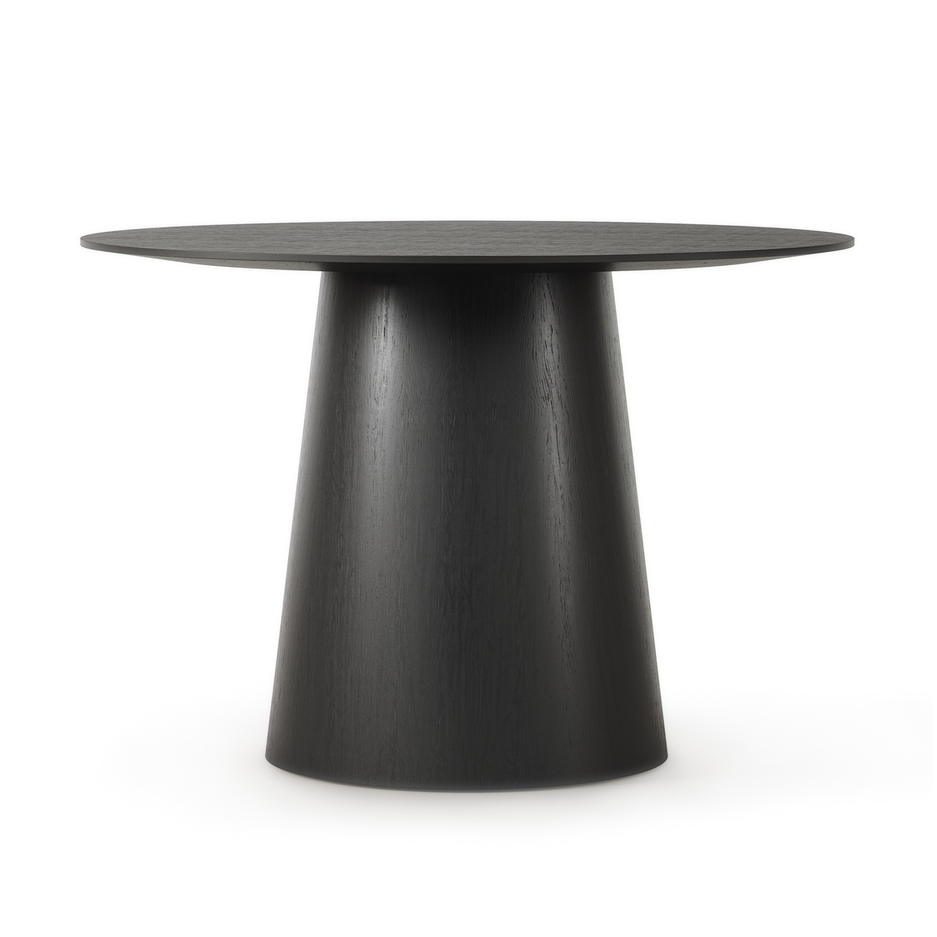 Social Dining Table Black Oak, 110 cm