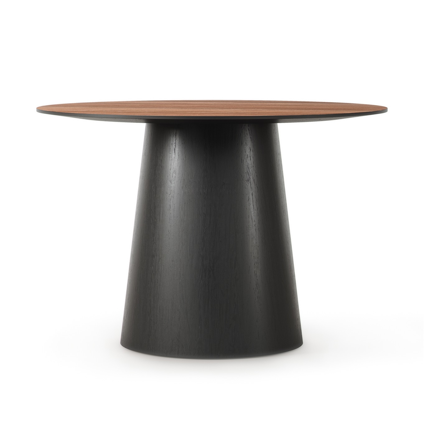 Social Dining Table Walnut / Black Oak, 110 cm