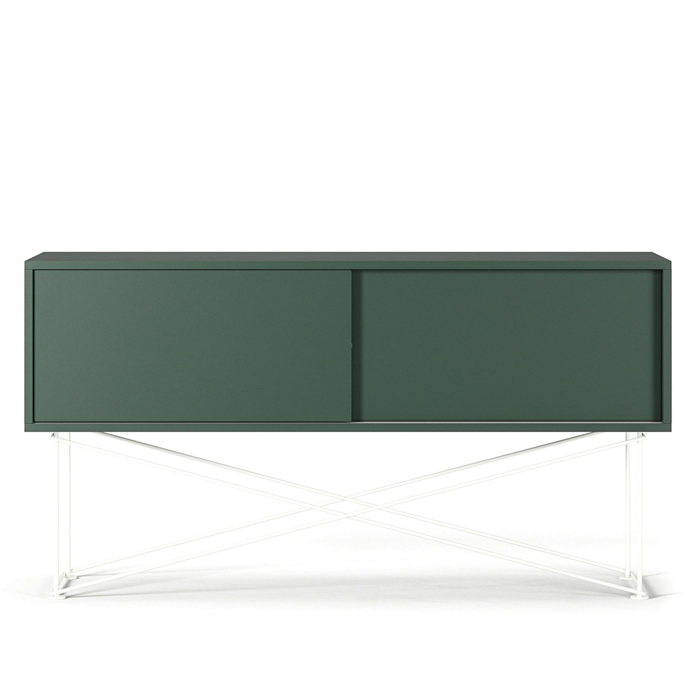 Vogue Media Bench With Stand 136 cm, Green / White