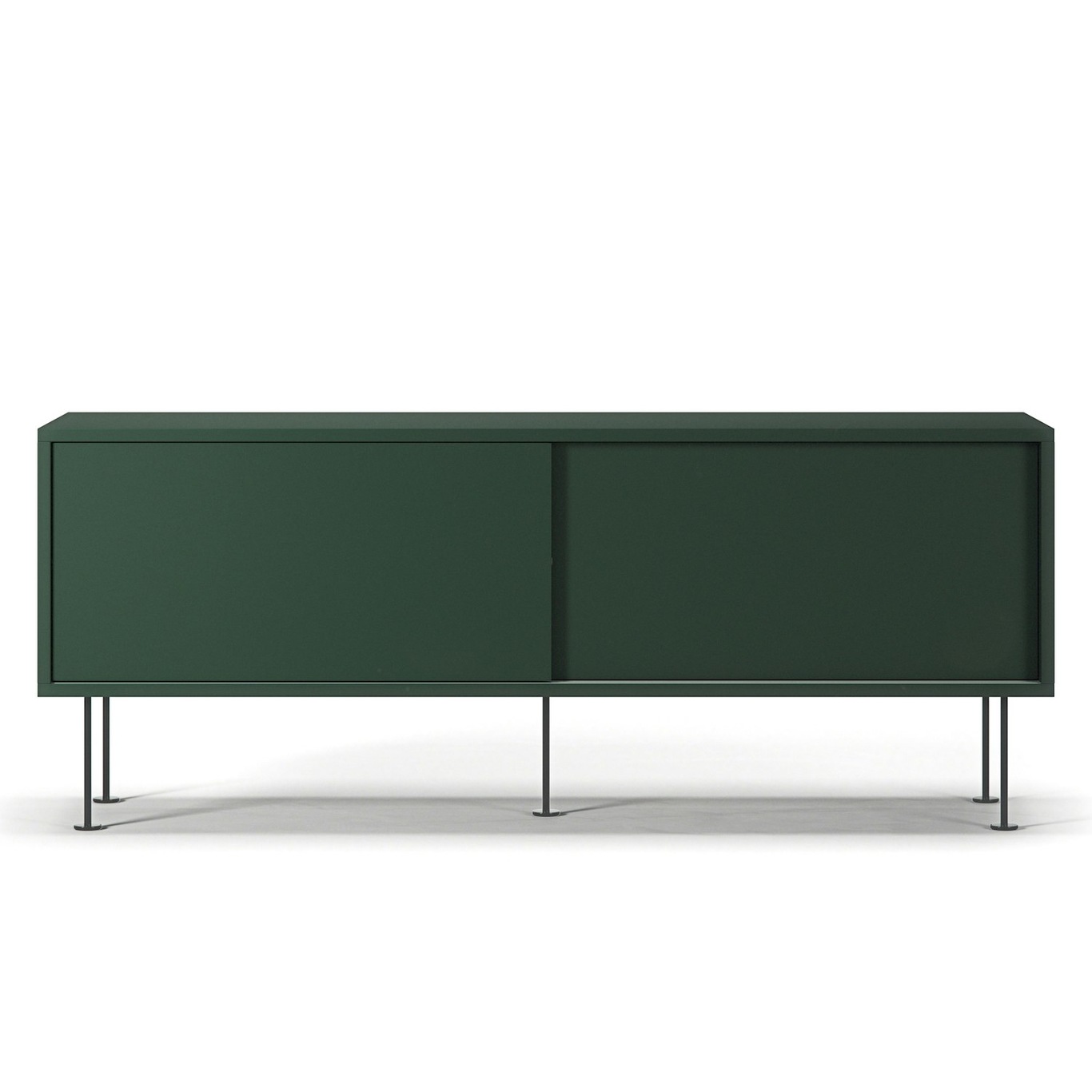 Vogue Media Bench With Legs 136 cm, Green / Black