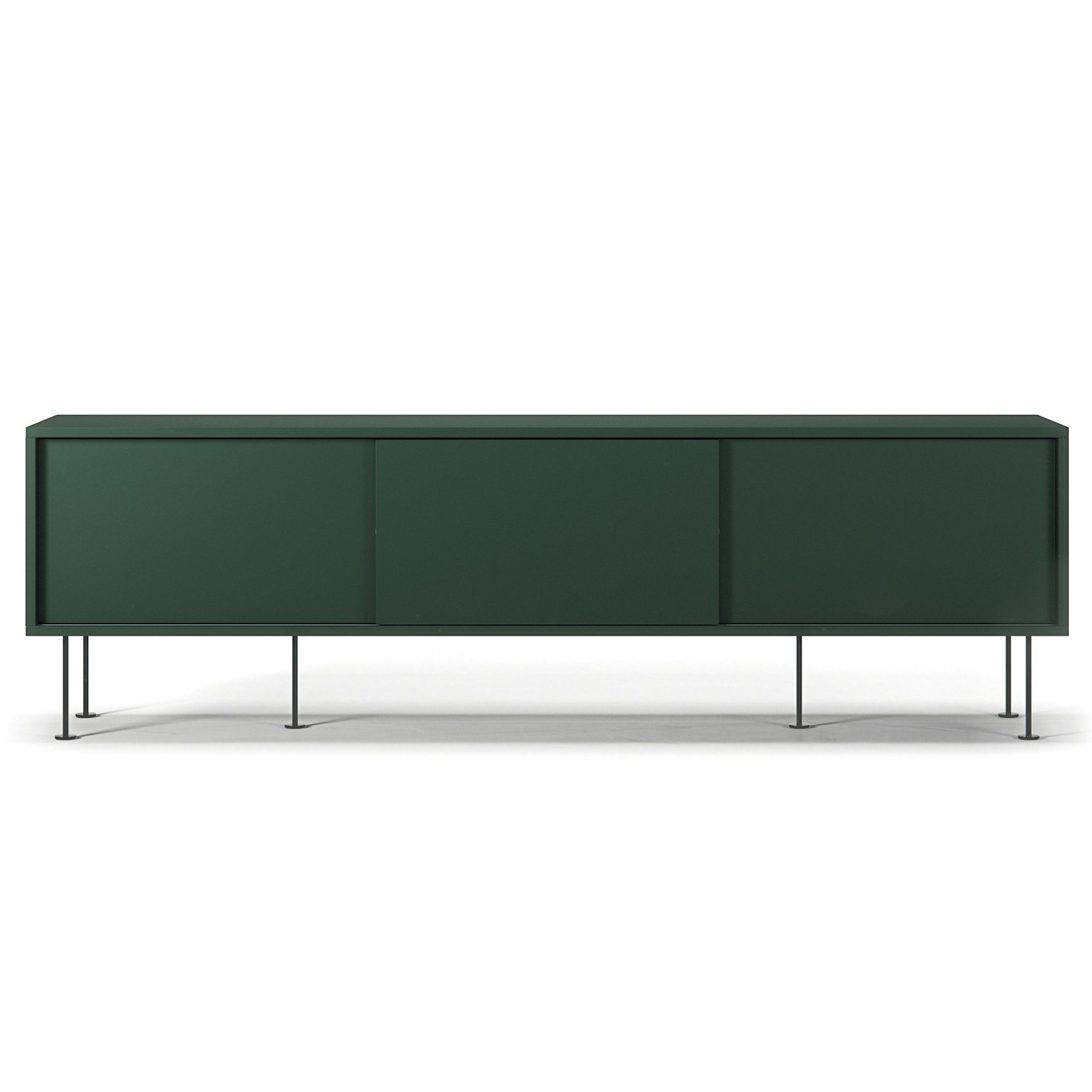 Vogue Media Bench With Legs 180 cm, Green / Black
