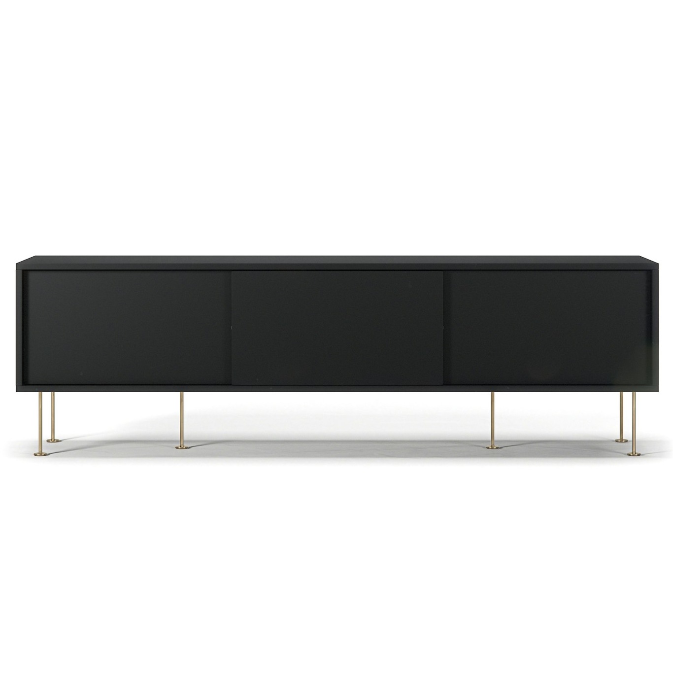 Vogue Media Bench With Legs 180 cm, Anthracite / Brass