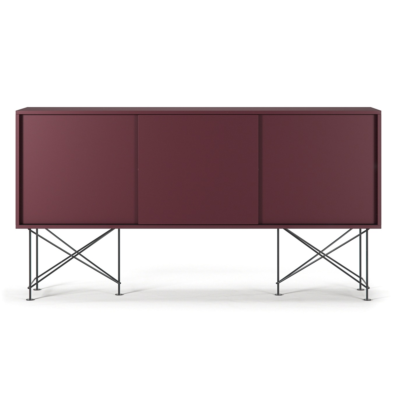 Vogue Sideboard With Stand 180 cm, Wine Red / Black