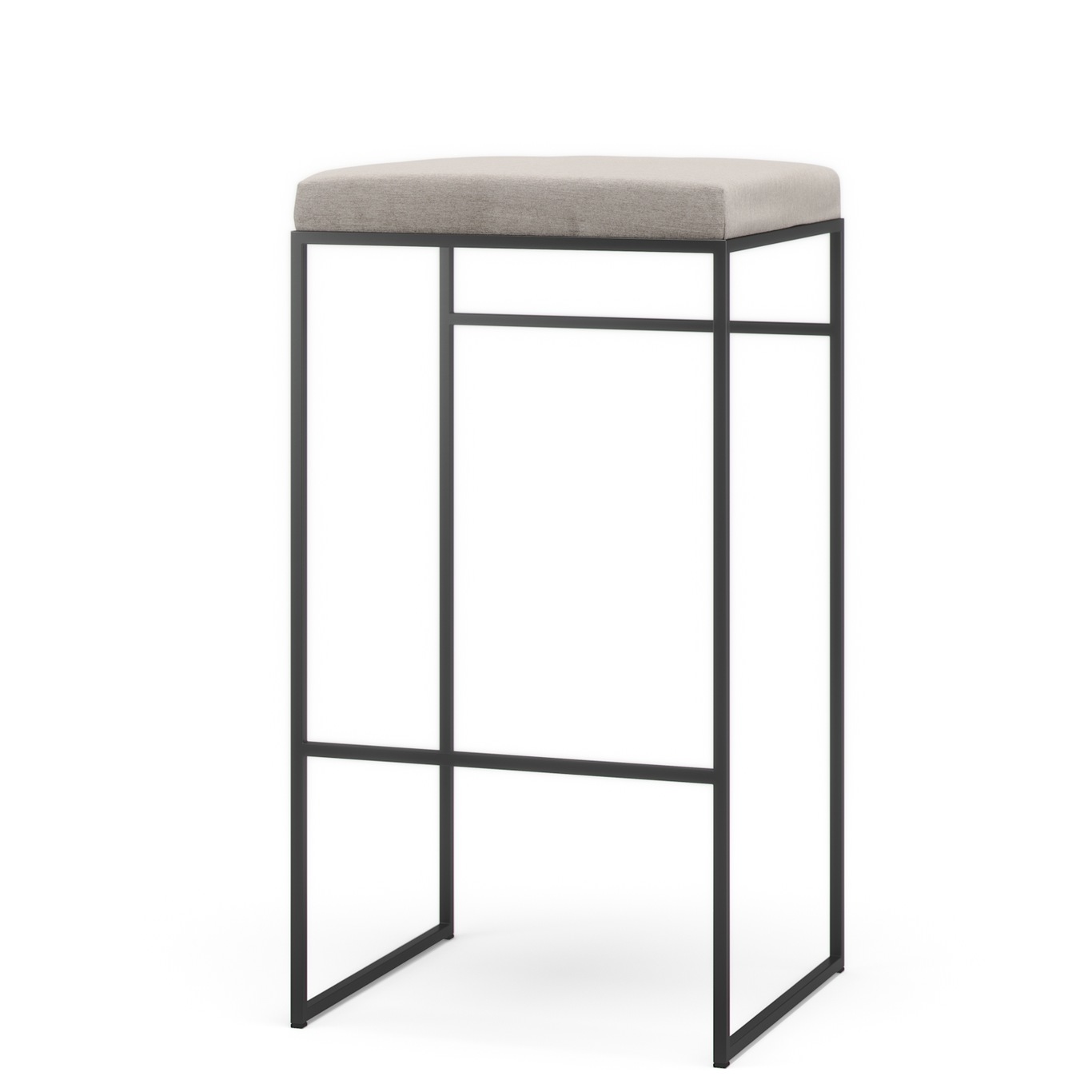 Bar Stool Outdoor Without Backrest 76 cm, Taupe