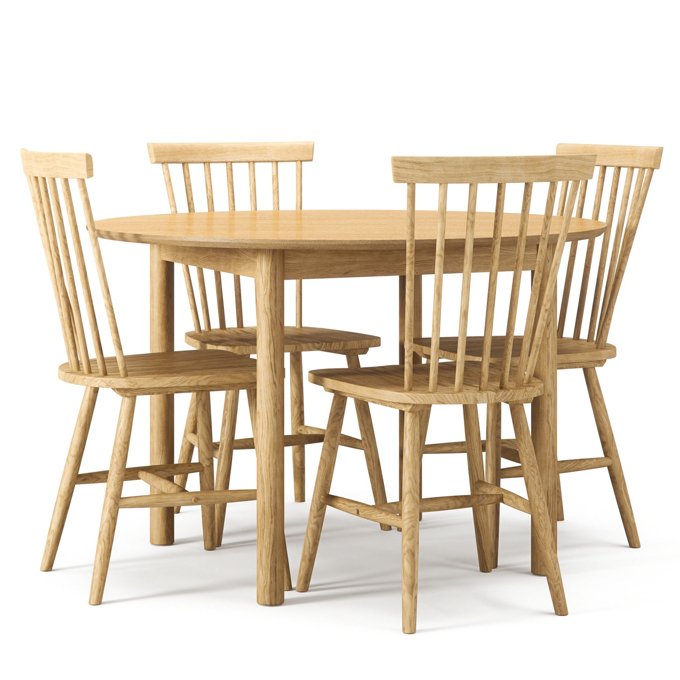 Wood Table Set, Oak