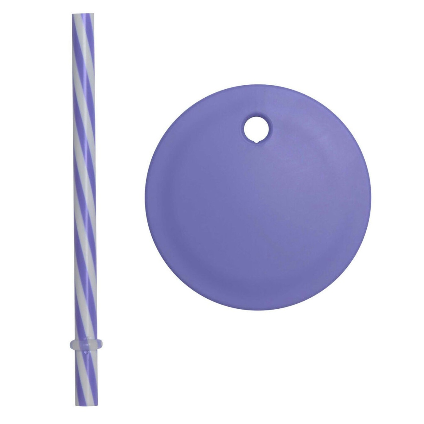 Lid With Straw For Kids Coloured Eco Drinking Glass, Blue