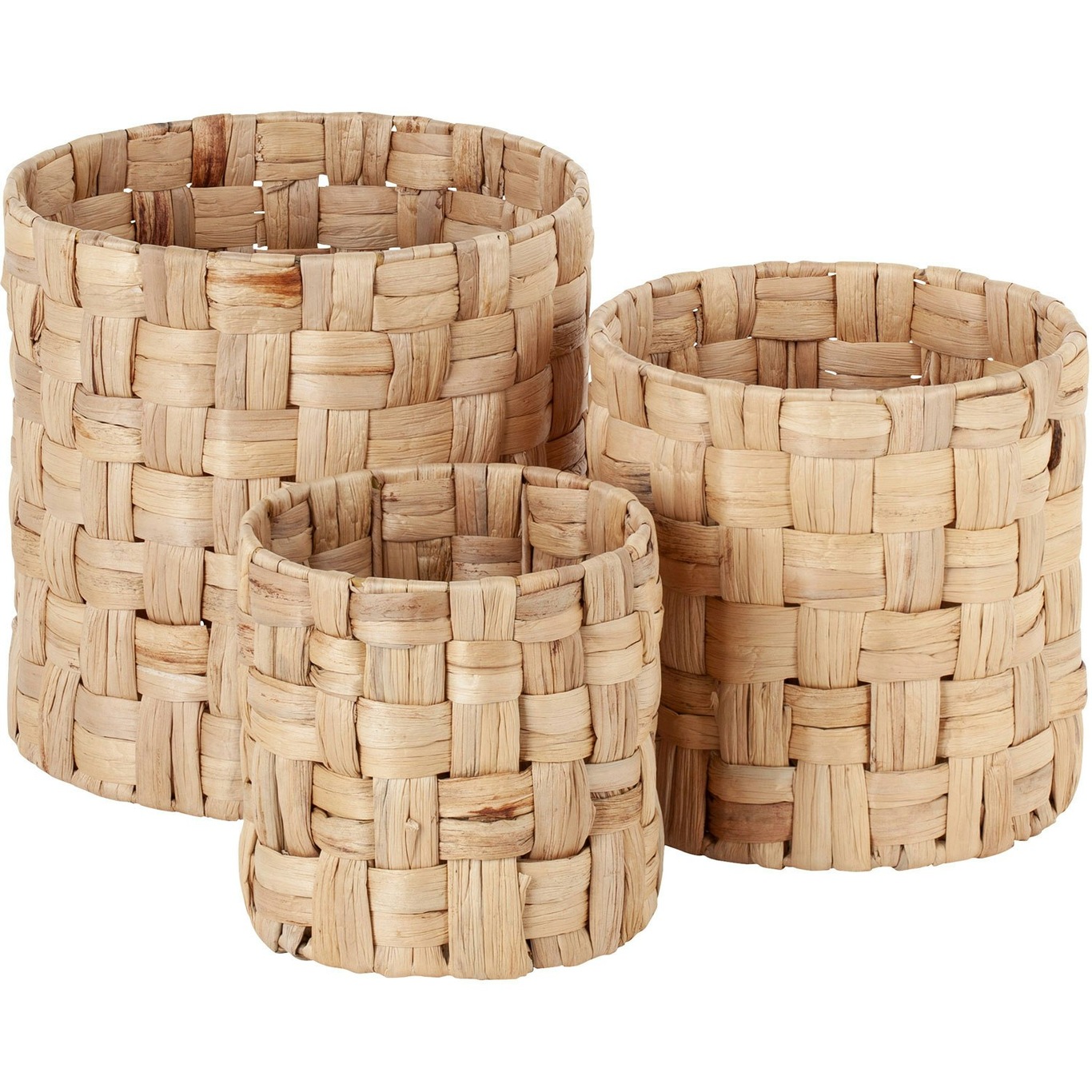 Cylinder panama Lily Baskets, 3-pack
