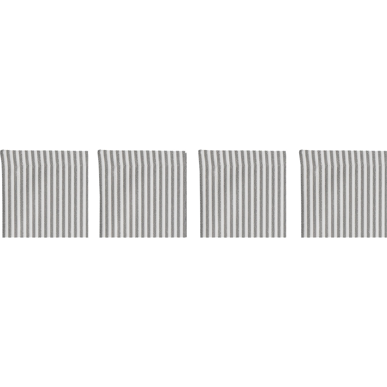 Narrow Stripe Coasters 10x10 cm 4-pack, Grey