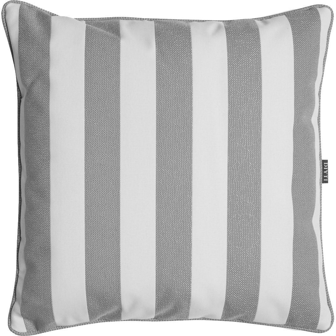 Wide Stripe Cushion 45x45 cm, Grey