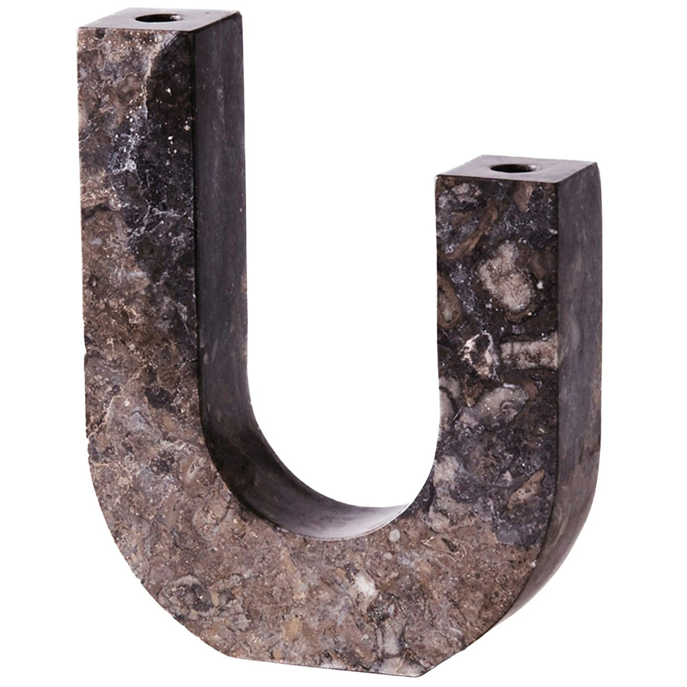 Arco Candlestick Marble, Grey