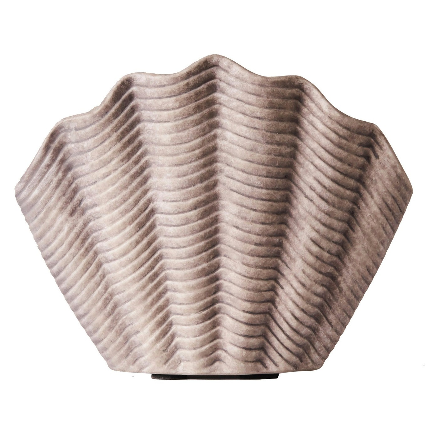 Concha Vase Medium 19 cm, Grey