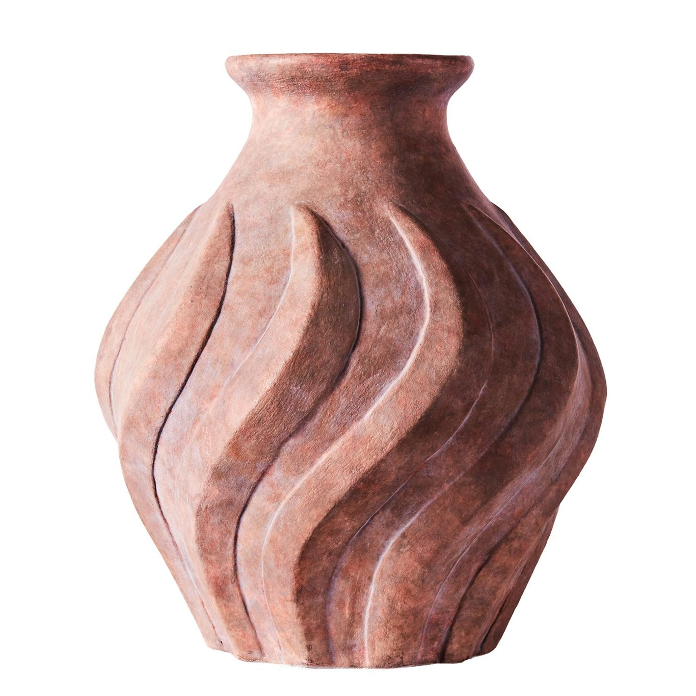 Swirl Vase Small, Brown