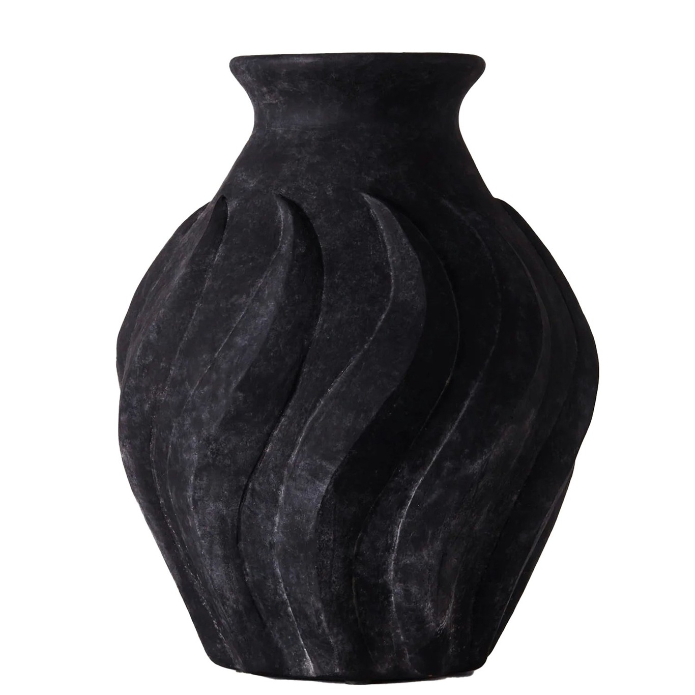 Swirl Vase Small, Black