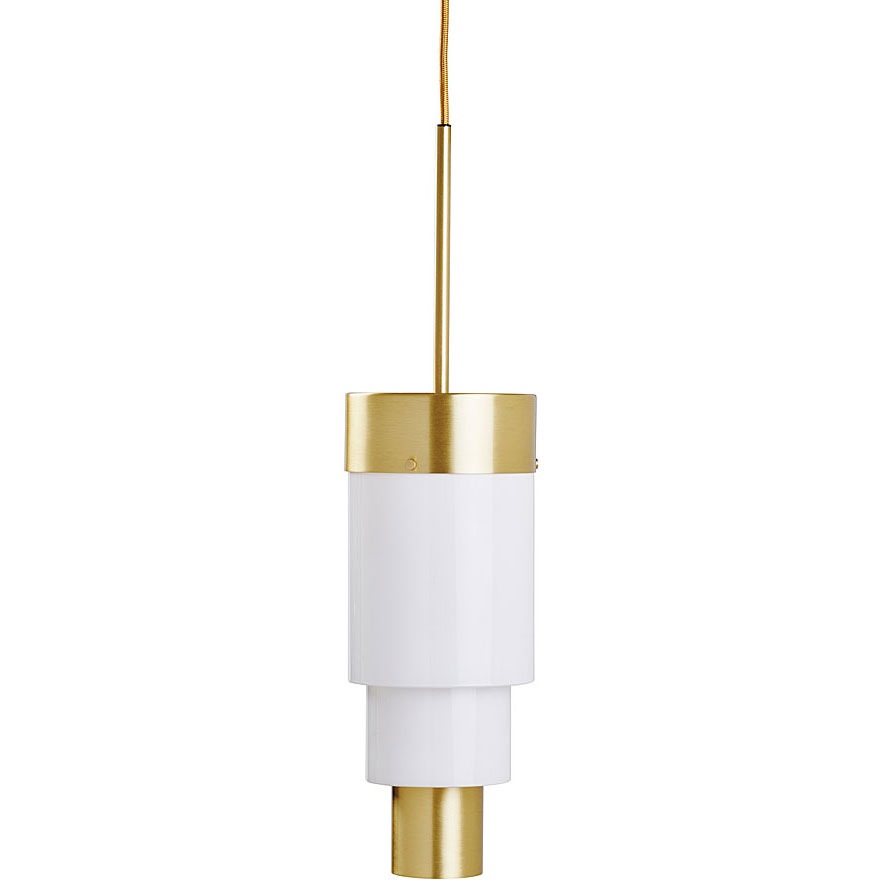 A-spire Pendant, Brass / Opal White
