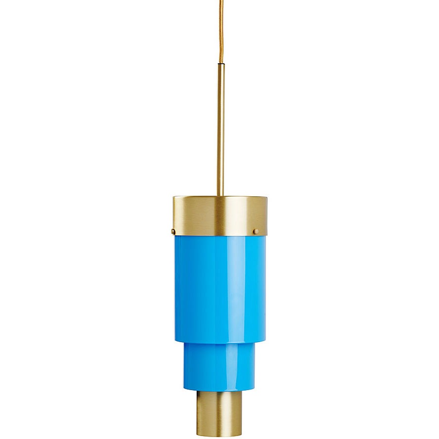 A-spire Pendant, Brass / Opal Blue