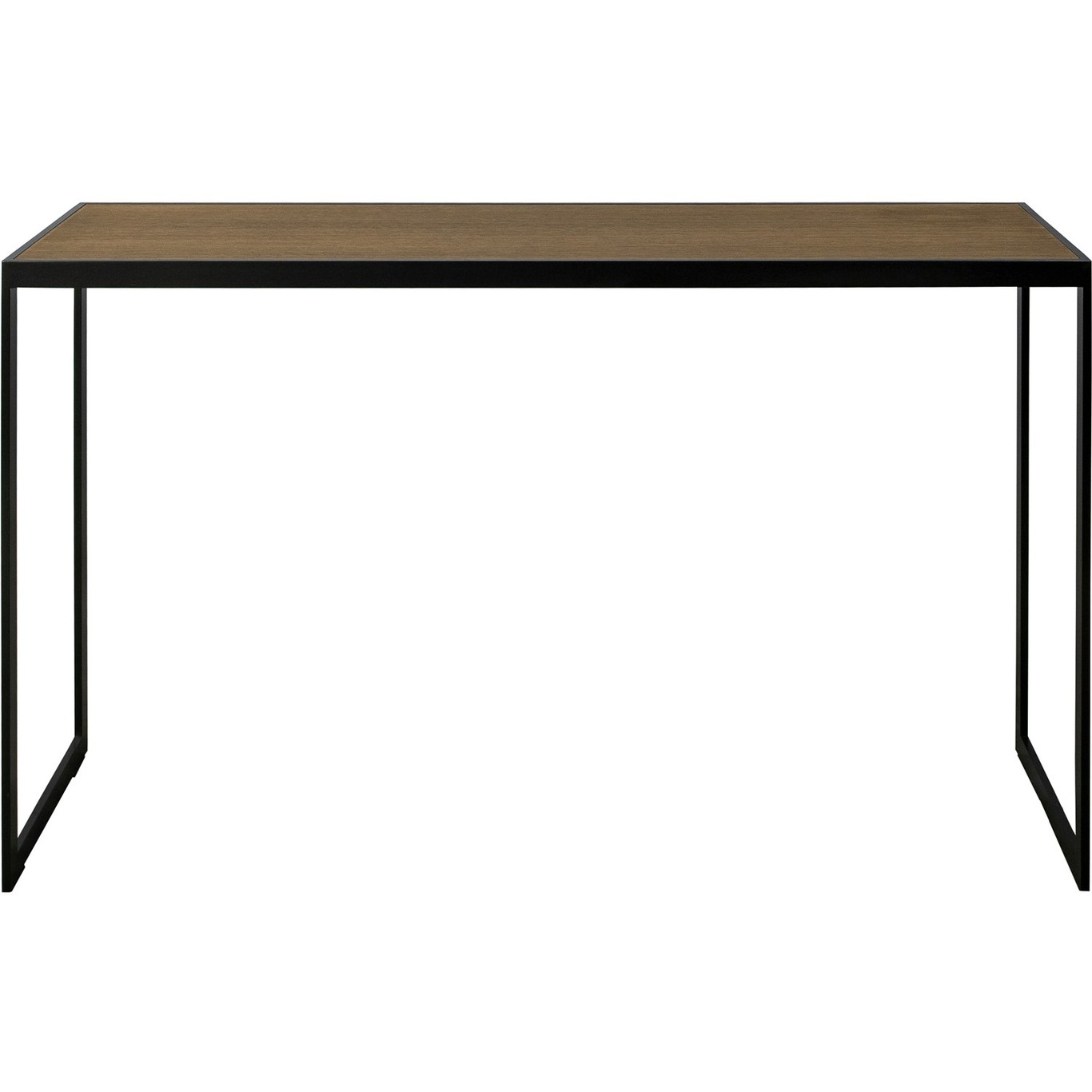 Square Console Table 122x36x70 cm, Black/Burned Walnut
