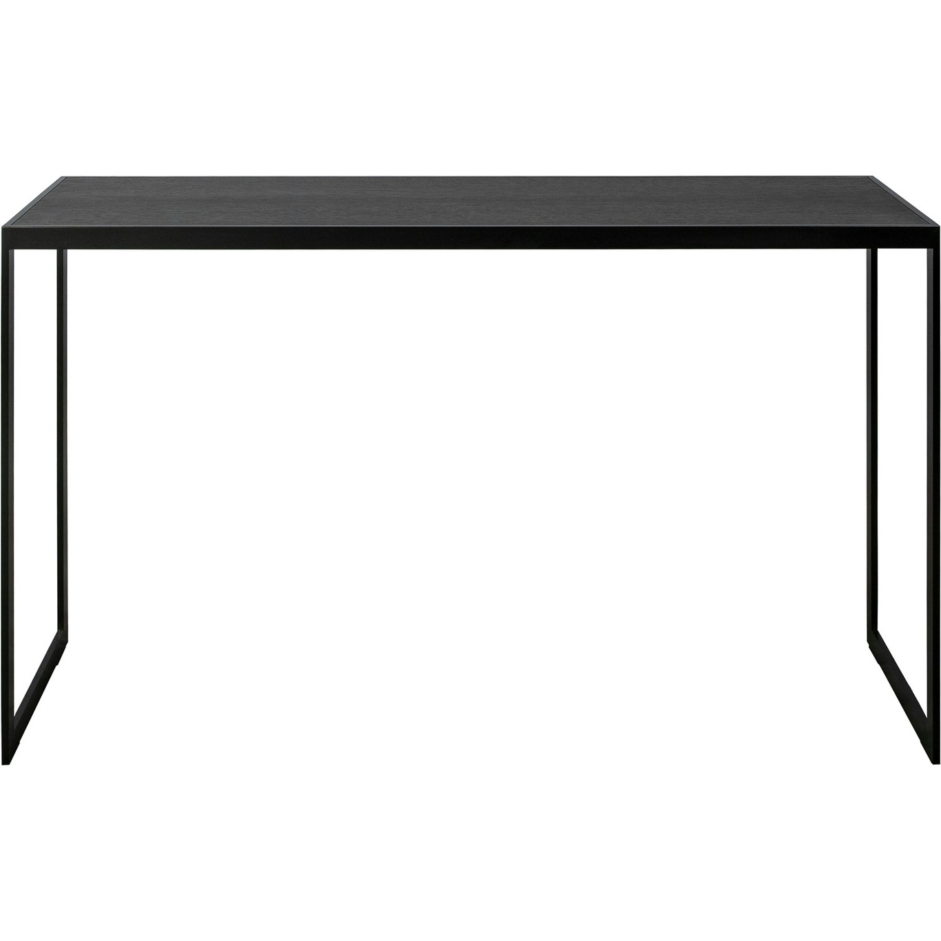 Square Console Table 122x36x70 cm, Black/Black Oak