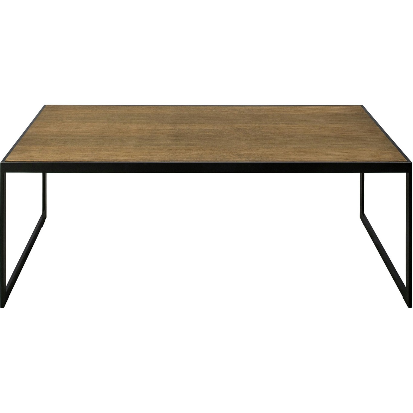 Square Coffee Table, 122x62 cm, Black/Burned Walnut