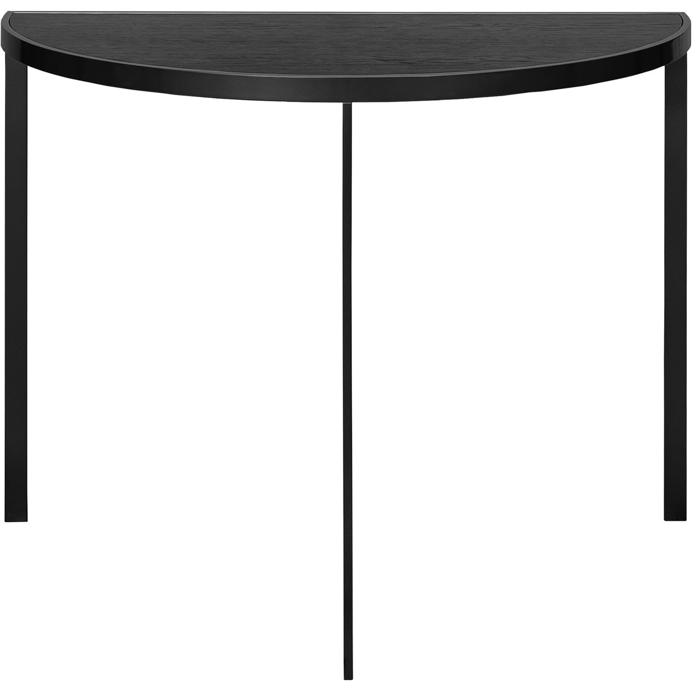 Square Console Table 93x46x70 cm, Black/Black Oak